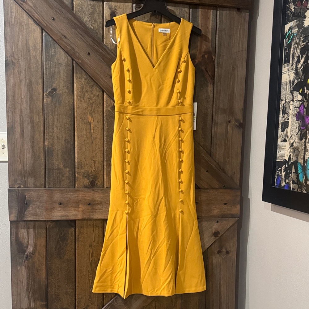 Calvin Klein Yellow/ Mustard Dress